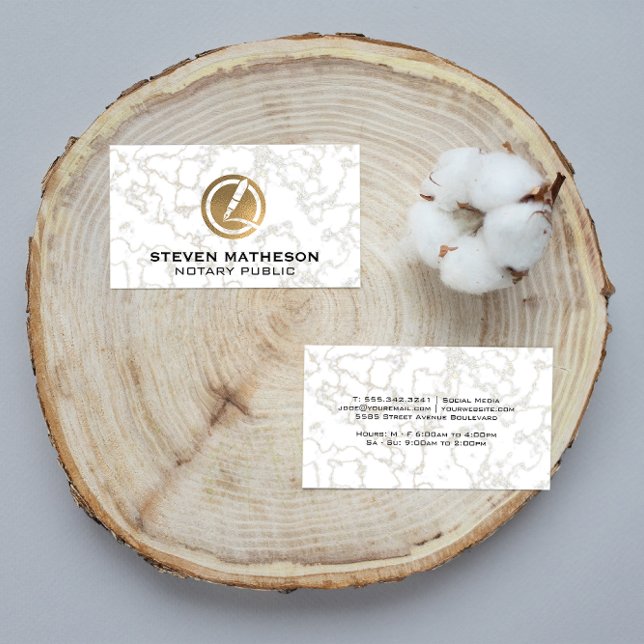 Notary Pen | Guldoljemarknad Visitkort (Skapare uppladdad)