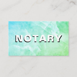 *~* NOTARY PHOTO AQUA BLUE MARBLE Signing Agent Visitkort