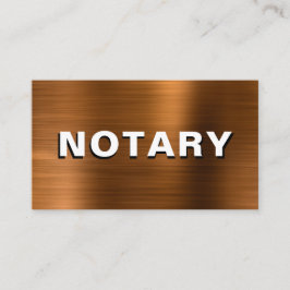 *~* NOTARY PHOTO COPPER METALL Signing Agent  Visitkort
