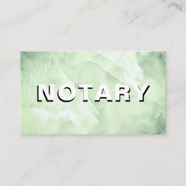 *~* NOTARY PHOTO Grönt MARBLE SigBLE Agent Visitkort