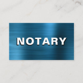 *~* NOTARY PHOTO METALL TEAL Signing Agent Visitkort