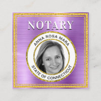 *~* NOTARY PHOTO METALL VIOLET Signing Agent 