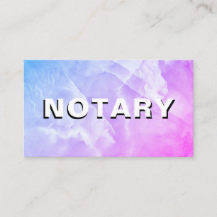 *~* NOTARY PHOTO Rosa Blue MARBLE Signing Agent Visitkort