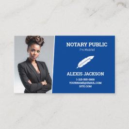 Notary Public Anpassningsbar Photo Visitkort