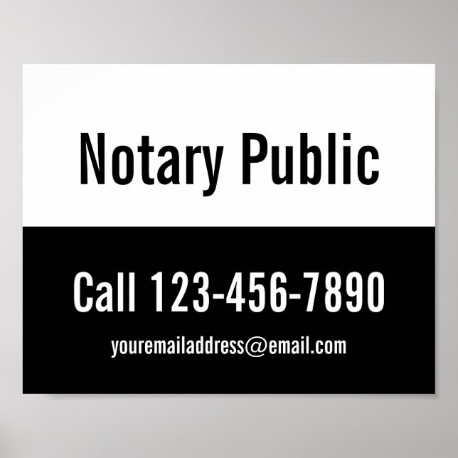 Notary Public Black and White-mall Poster (Framsidan)