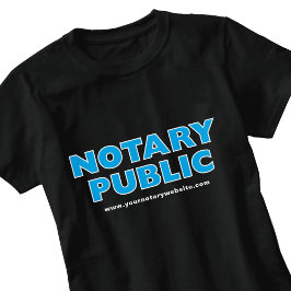 Notary Public Blue Black Personlig T-Shirt