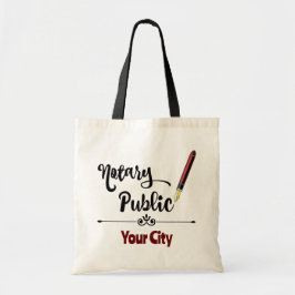 Notary Public Burgundy Bläck Pen Customized City Tygkasse