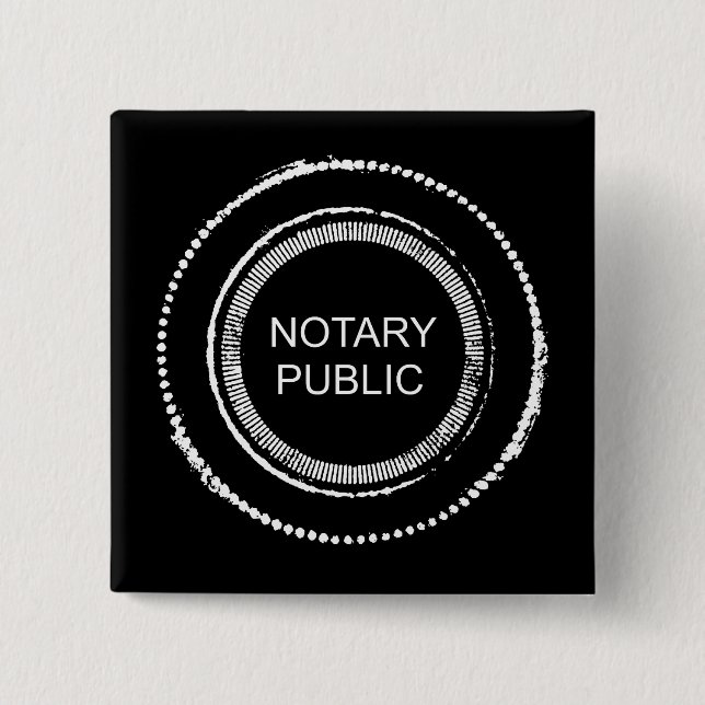 Notary Public Disted Round Seal Knapp (Framsida)