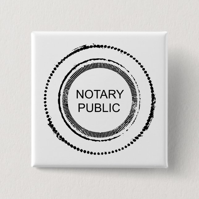 Notary Public Disted Round Seal Knapp (Framsida)