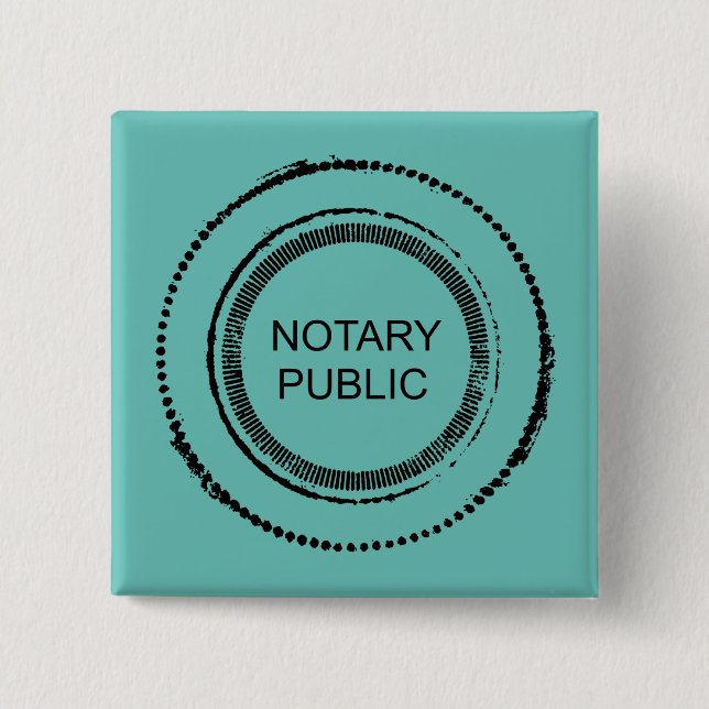 Notary Public Disted Round Seal Knapp (Framsida)