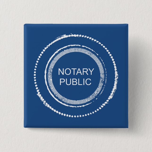 Notary Public Disted Round Seal Knapp (Framsida)