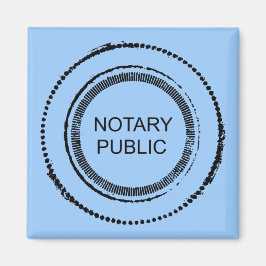 Notary Public Disted Round Seal Magnet