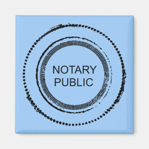 Notary Public Disted Round Seal Magnet