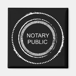 Notary Public Disted Round Seal Magnet