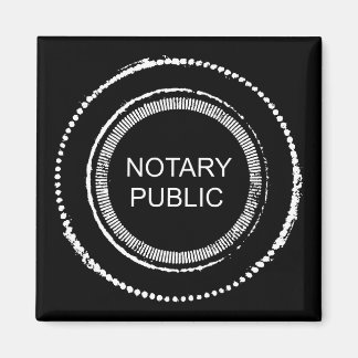 Notary Public Disted Round Seal Magnet