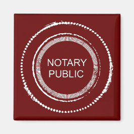 Notary Public Disted Round Seal Magnet