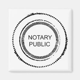 Notary Public Disted Round Seal Magnet