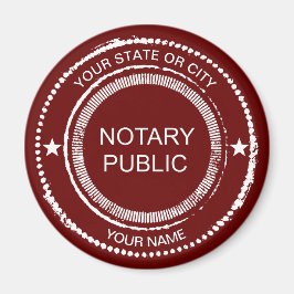 Notary Public Distress Seal City Namn Customized Magnet