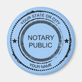 Notary Public Distress Seal City Namn Customized Magnet