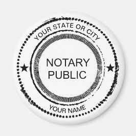 Notary Public Distress Seal City Namn Customized Magnet