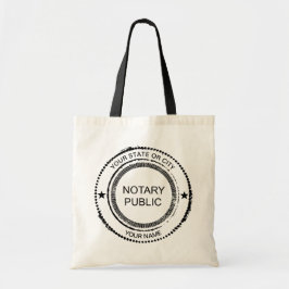 Notary Public Distress Seal City Namn Customized Tygkasse