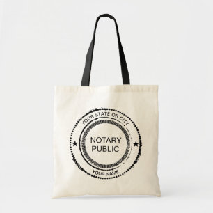 Notary Public Distress Seal City Namn Customized Tygkasse