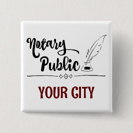 Notary Public Feather Quill Your City Customized Knapp