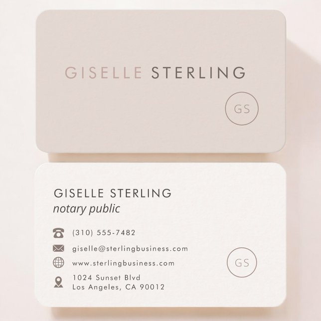 Notary Public Feminine Professional Visitkort (Skapare uppladdad)