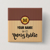 Notary Public Guld Seal Monogram Namn Customized