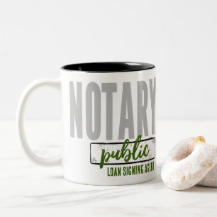 Notary Public Loan Signing Agent Customized Två-Tonad Mugg
