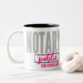 Notary Public Loan Signing Agent Customized Två-Tonad Mugg