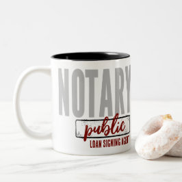 Notary Public Loan Signing Agent Customized Två-Tonad Mugg
