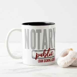 Notary Public Loan Signing Agent Customized Två-Tonad Mugg