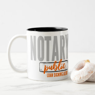 Notary Public Loan Signing Agent Customized Två-Tonad Mugg