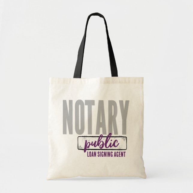 Notary Public Loan Signing Agent Customized Tygkasse (Framsidan)