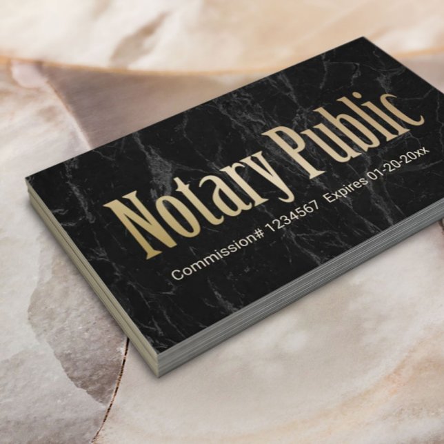 Notary Public Loan Signing Agent Modern Marble Visitkort (Skapare uppladdad)