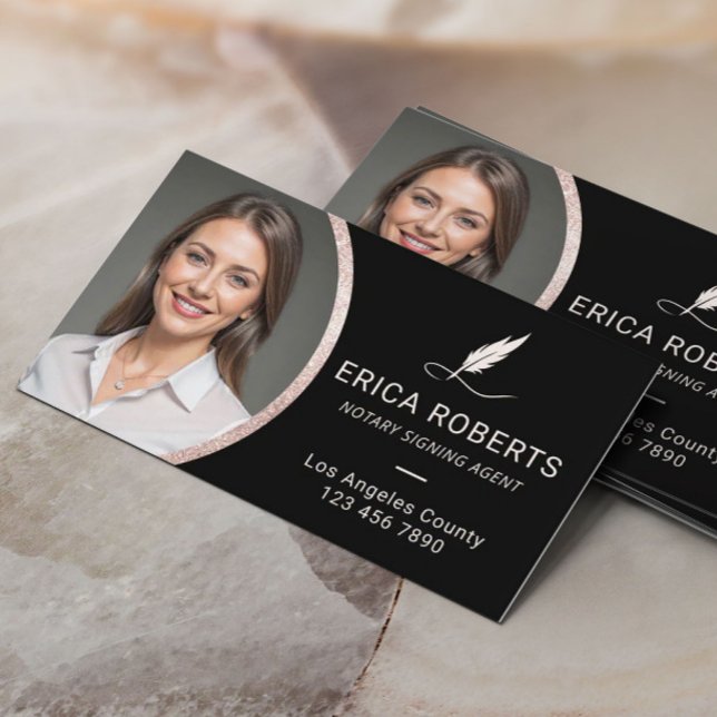 Notary Public Loan Signing Agent Modern Photo Visitkort (Skapare uppladdad)