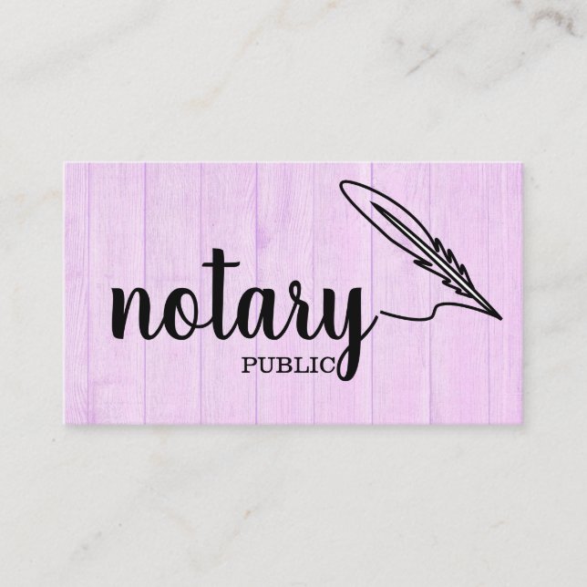 Notary Public Loan Singing Agent Script Plain Visitkort (Framsida)