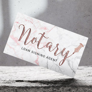 Notary Public Marble Ro Guld 3D Typography Visitkort