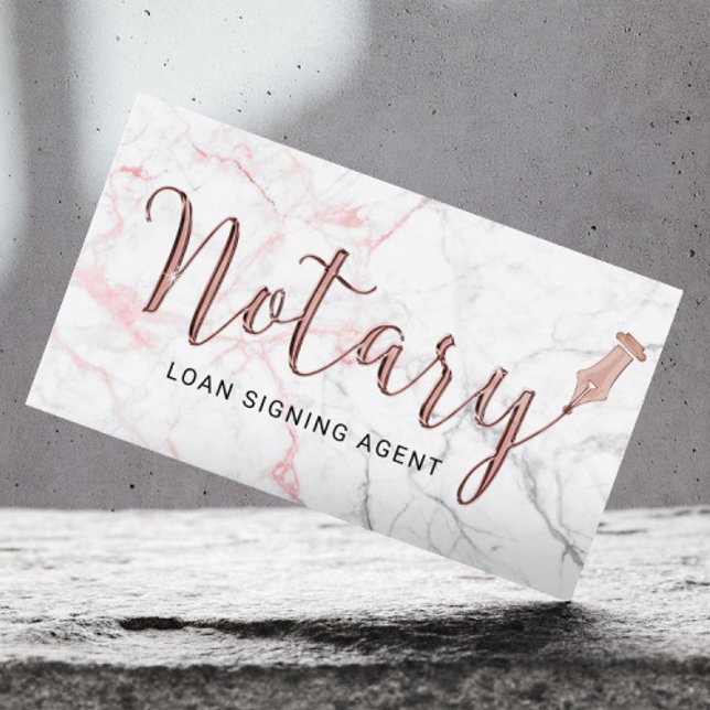 Notary Public Marble Ro Guld 3D Typography Visitkort (Skapare uppladdad)