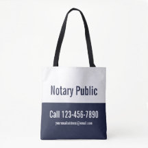 Notary Public Midnight Blue and White Promotional