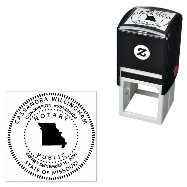 Notary Public Missouri Självfärgande Stämpel (In Situ)