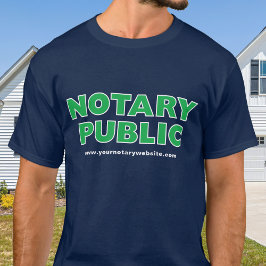 Notary Public Navy Grönt Editable Website T-Shirt