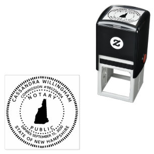 Notary Public New Hampshire Självfärgande Stämpel