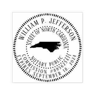 Notary Public North Carolina Självfärgande Stämpel