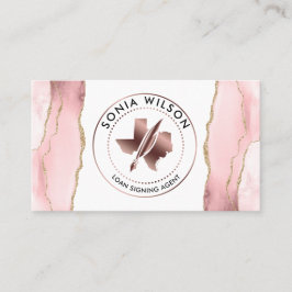 Notary Public Texas Frimärke Loan Signing Agent Bu Visitkort