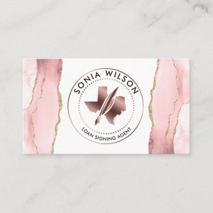 Notary Public Texas Frimärke Loan Signing Agent Bu Visitkort