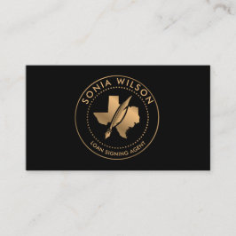 Notary Public Texas Frimärke Loan Signing Agent Bu Visitkort