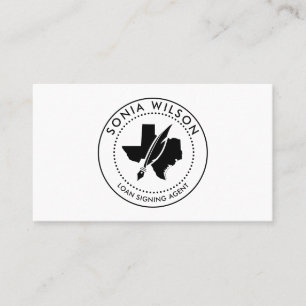 Notary Public Texas Frimärke Loan Signing Agent Visitkort