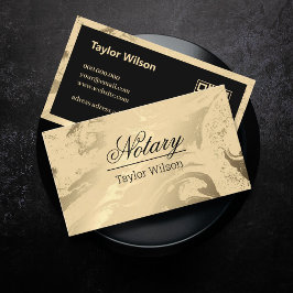 Notary QR-kod lyxury guld marble professionell Visitkort